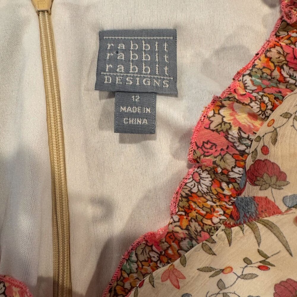 Rabbit, Rabbit, Rabbit Floral Sleeveless Dress Women's size 12 - Picture 13 of 15